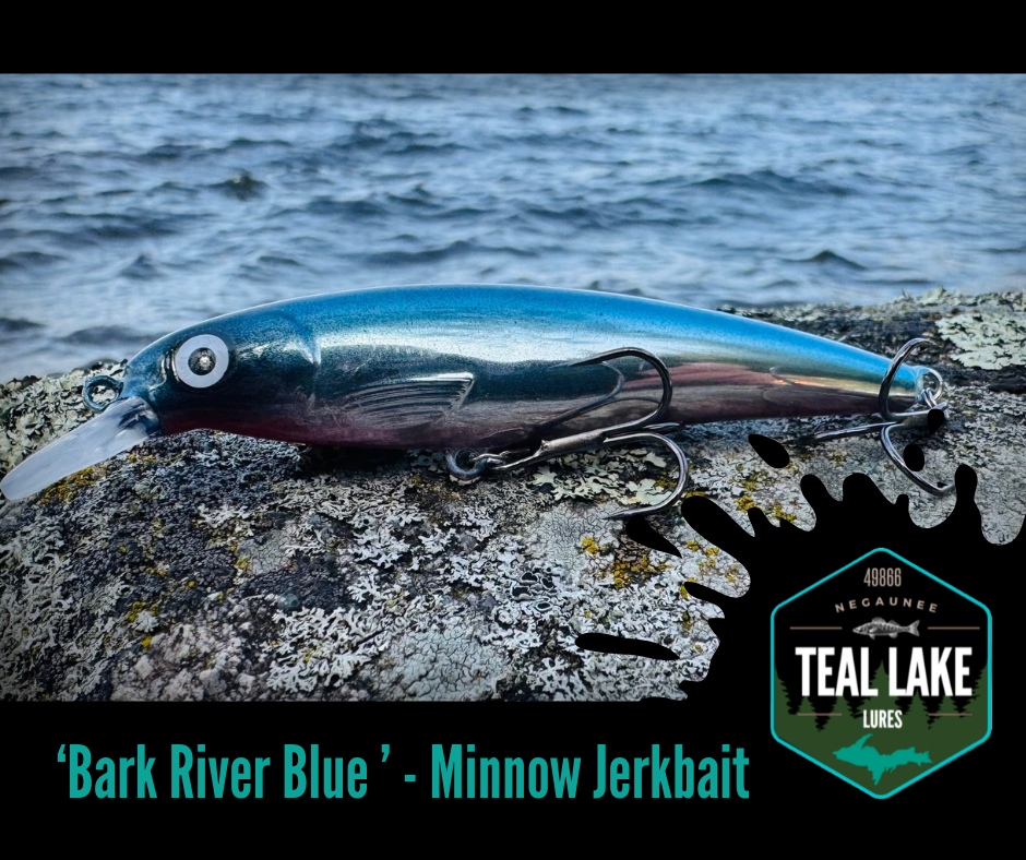 Bark River Blue Minnow Jerkbait